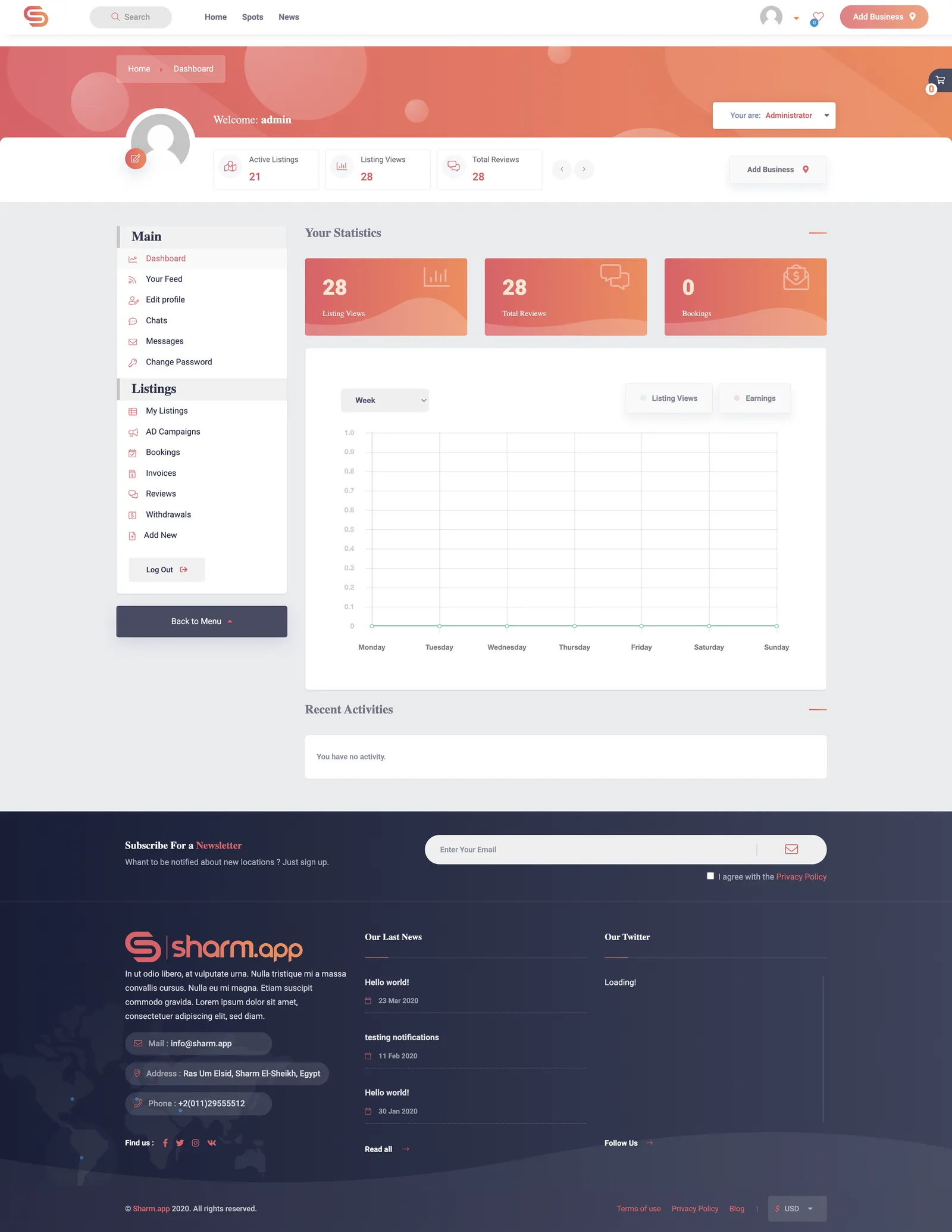 CityGuide - Smart Listing Directory & Marketplace, measured