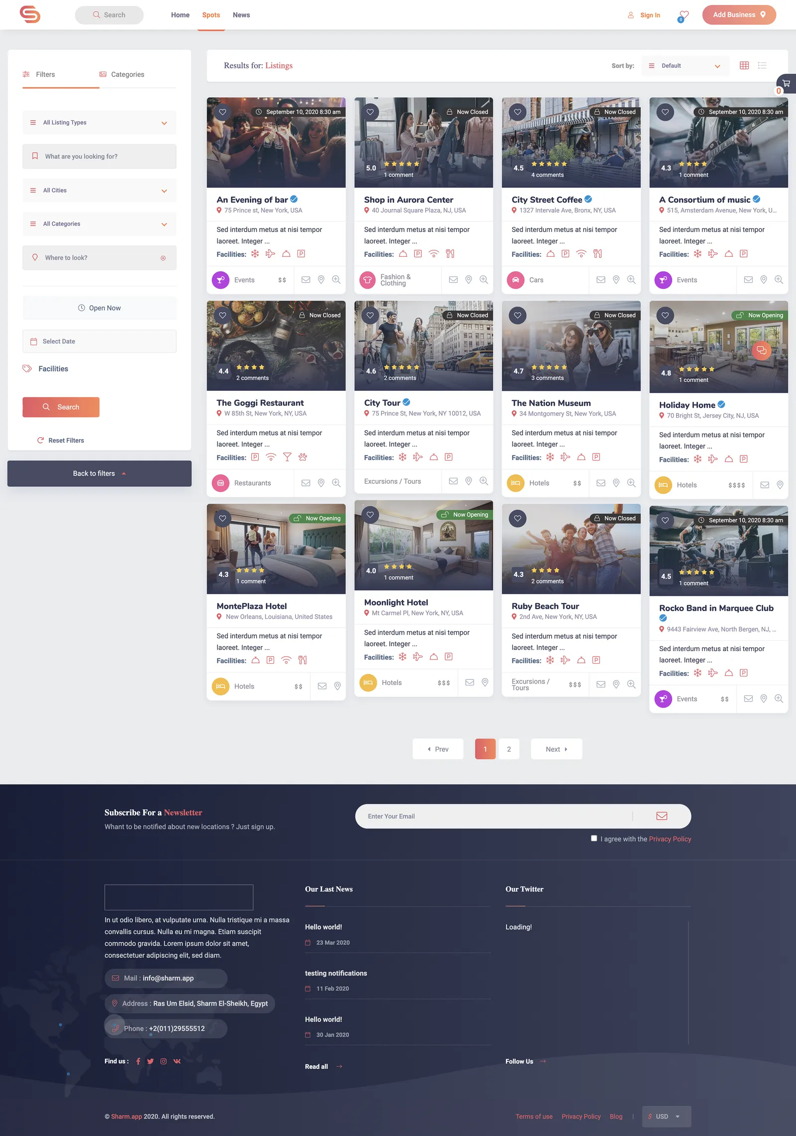 Booking System Interface