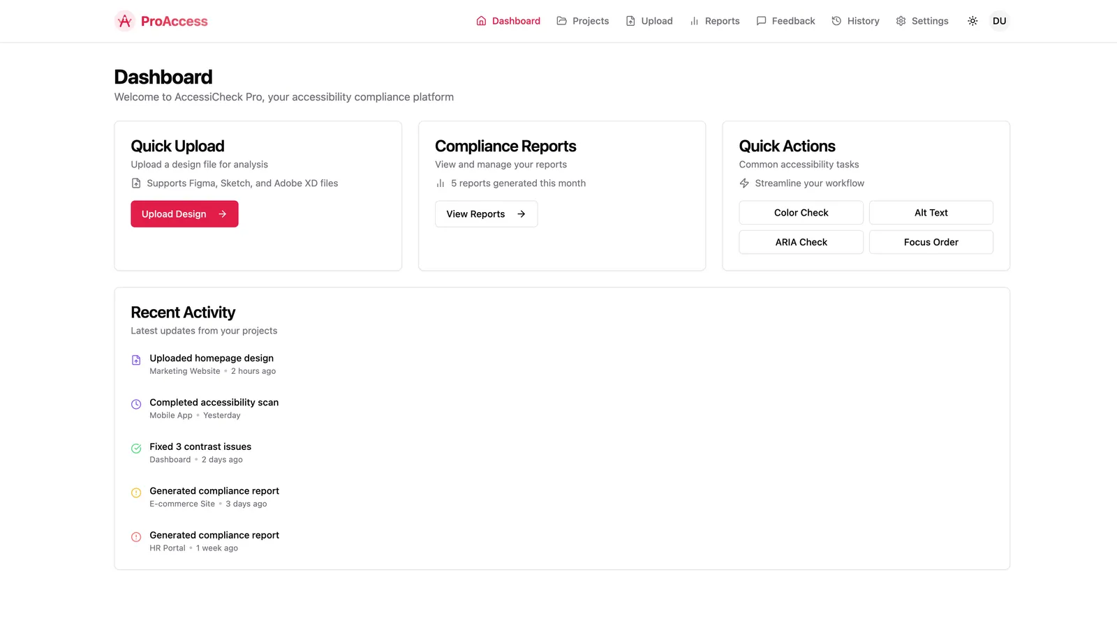 ProAccess Dashboard