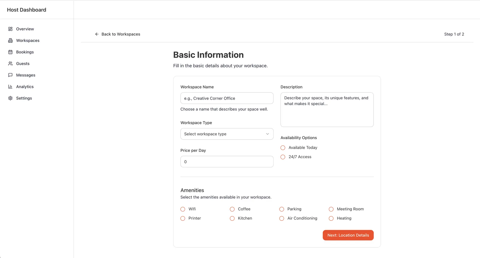 Add Workspace